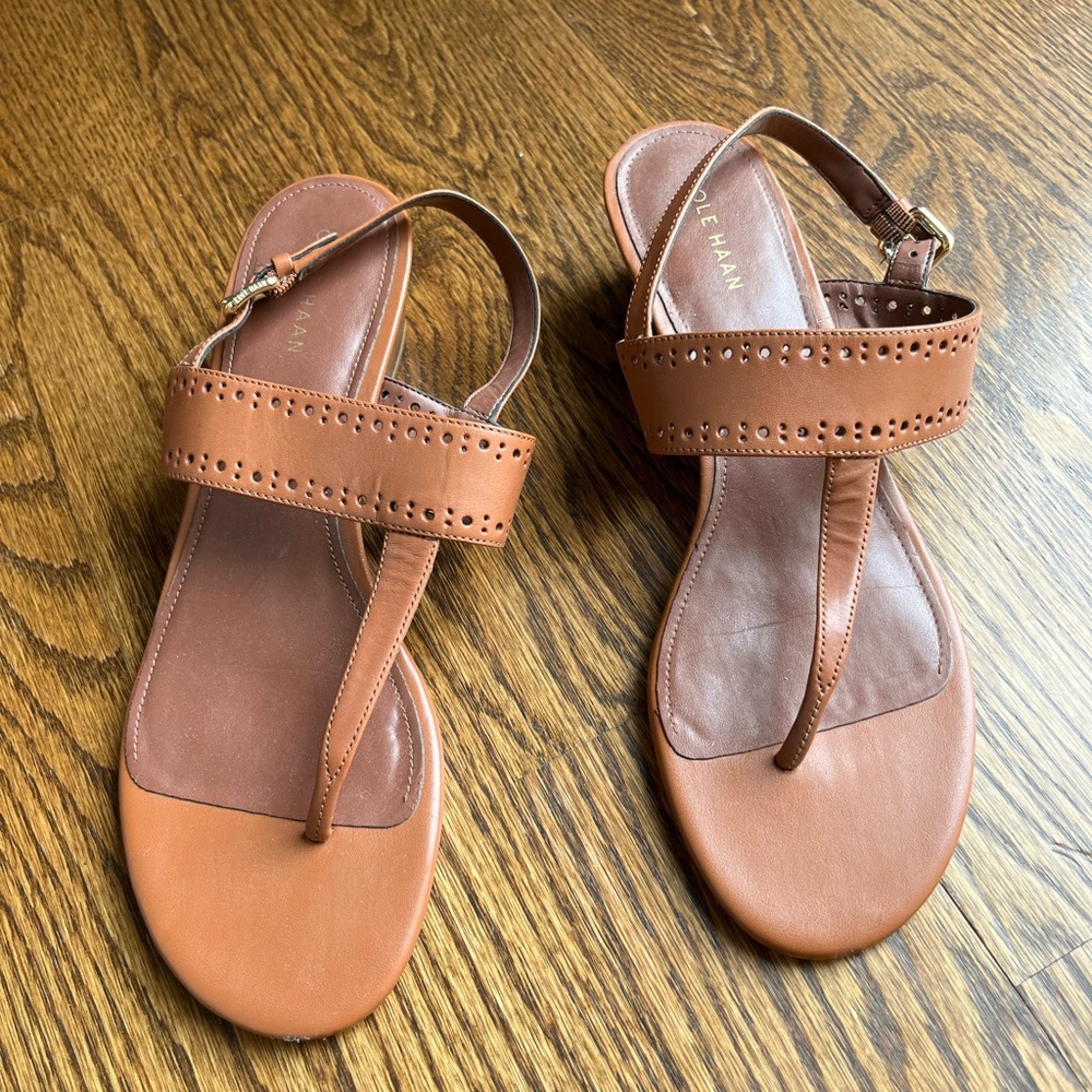 Cole Haan Tan Minimalist Sandals